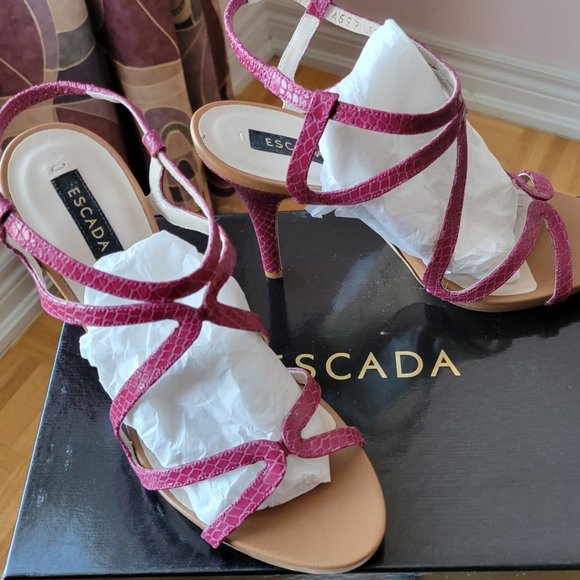ESCADA - Brand New High heels summer leather shoes, made in Italy, Size EU: 37 - Picture 4 of 7